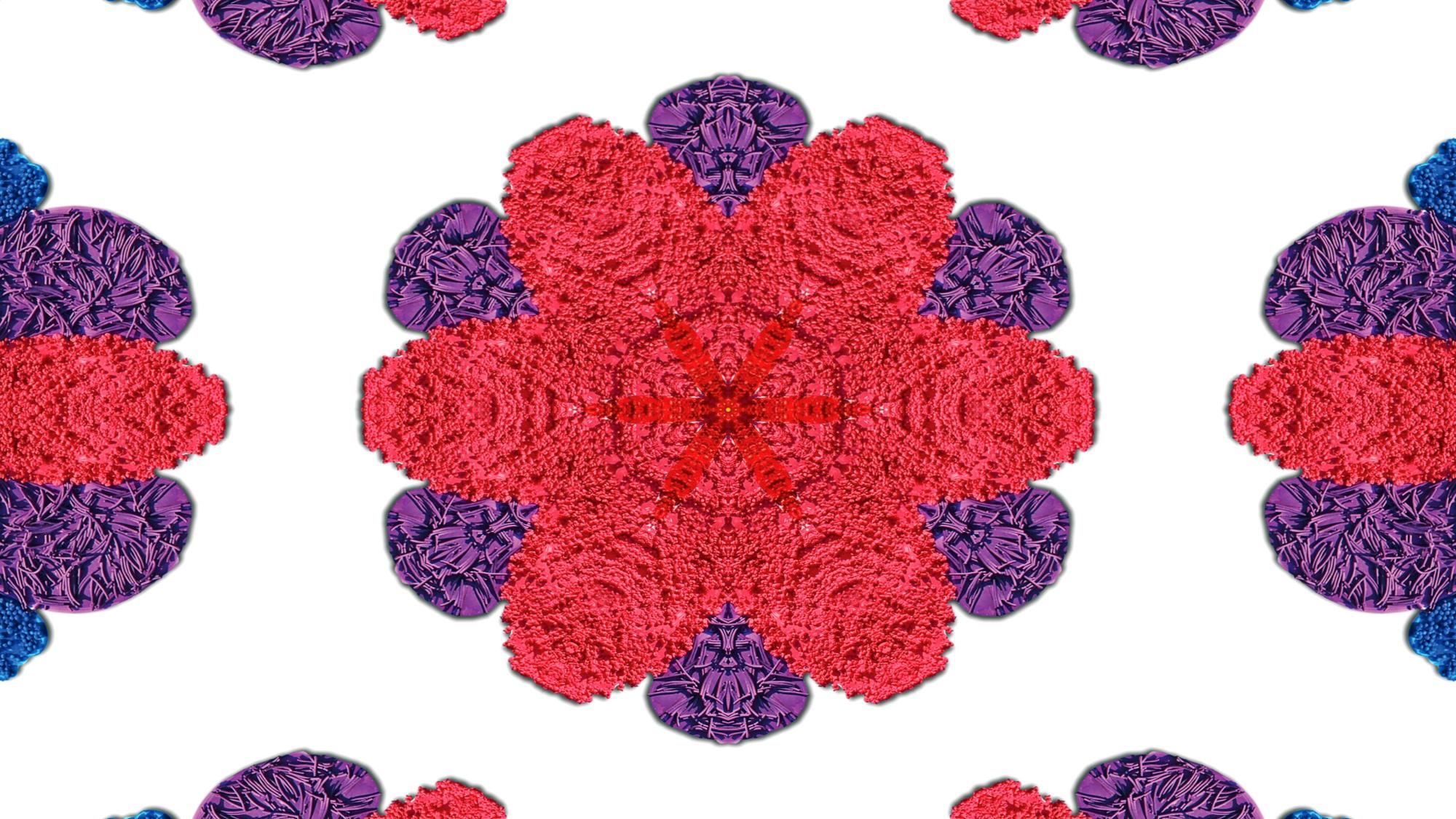 Dettaglio geometrico su tessuto colorato